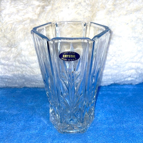 American Vintage Other - Vintage Crystal Vase.  Cut Glass.  24% Lead Crystal.
